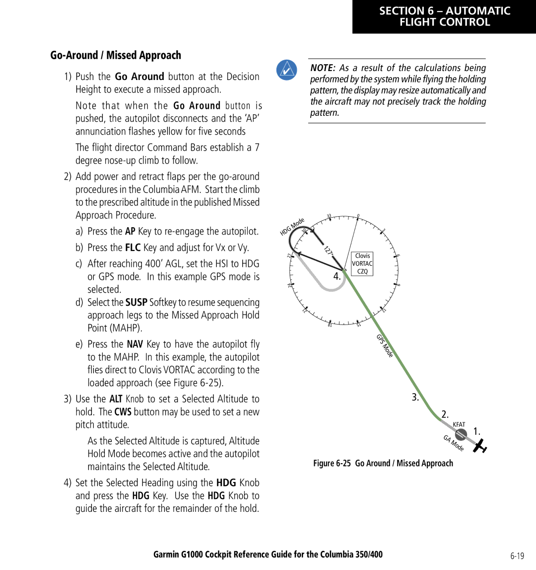 Garmin Columbia 350/400 manual Go-Around / Missed Approach 