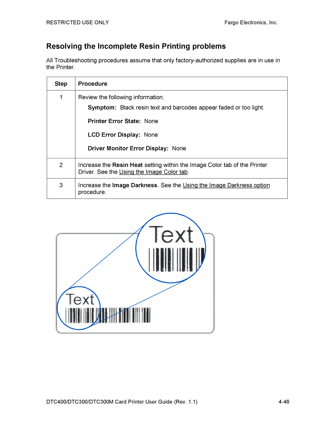 Garmin DTC300 manual Resolving the Incomplete Resin Printing problems, Step 