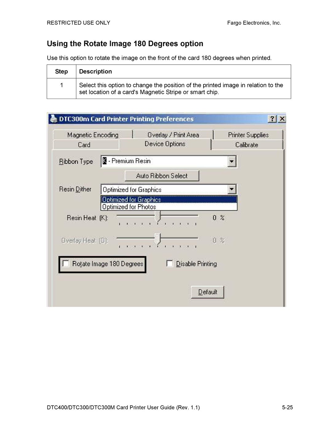 Garmin DTC300 manual Using the Rotate Image 180 Degrees option 