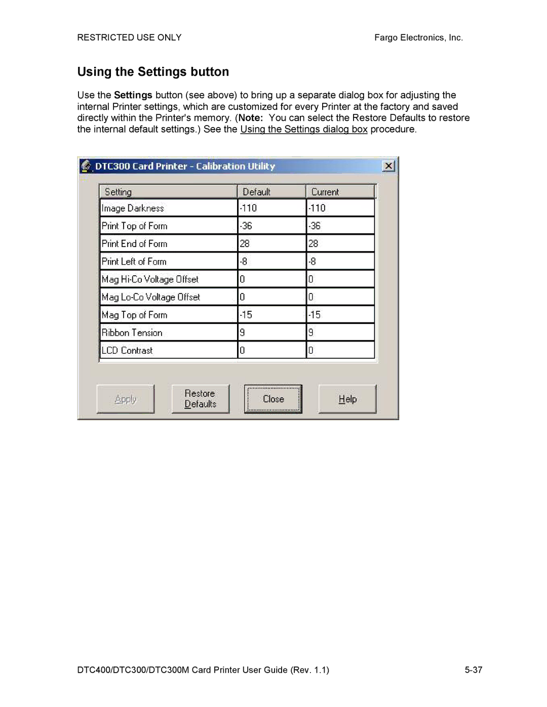 Garmin DTC300 manual Using the Settings button 