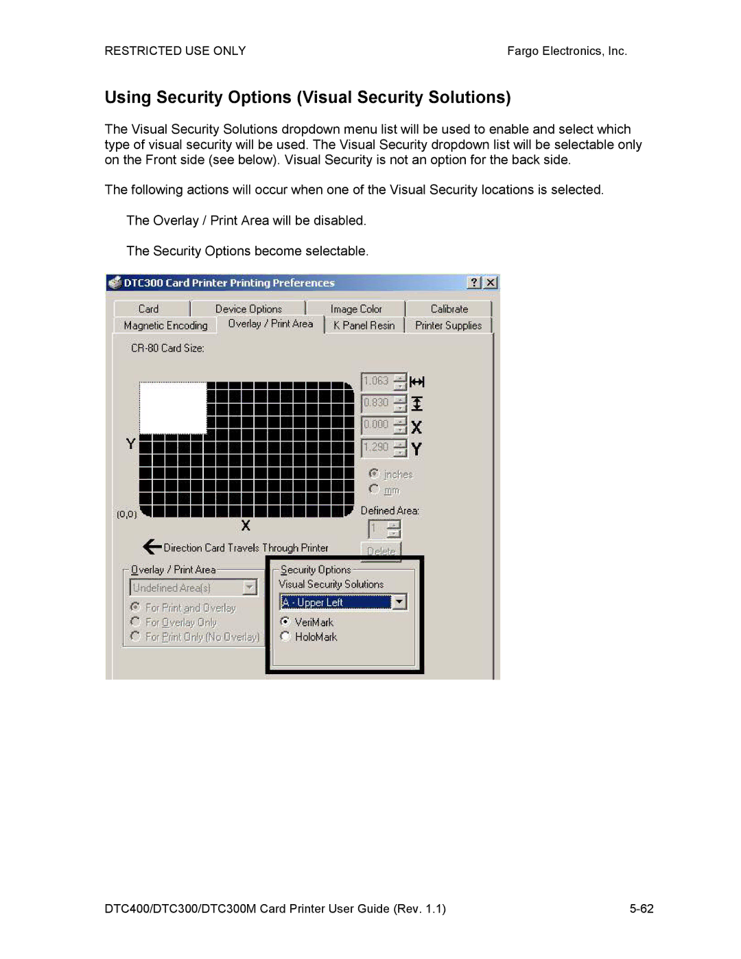 Garmin DTC300 manual Using Security Options Visual Security Solutions 