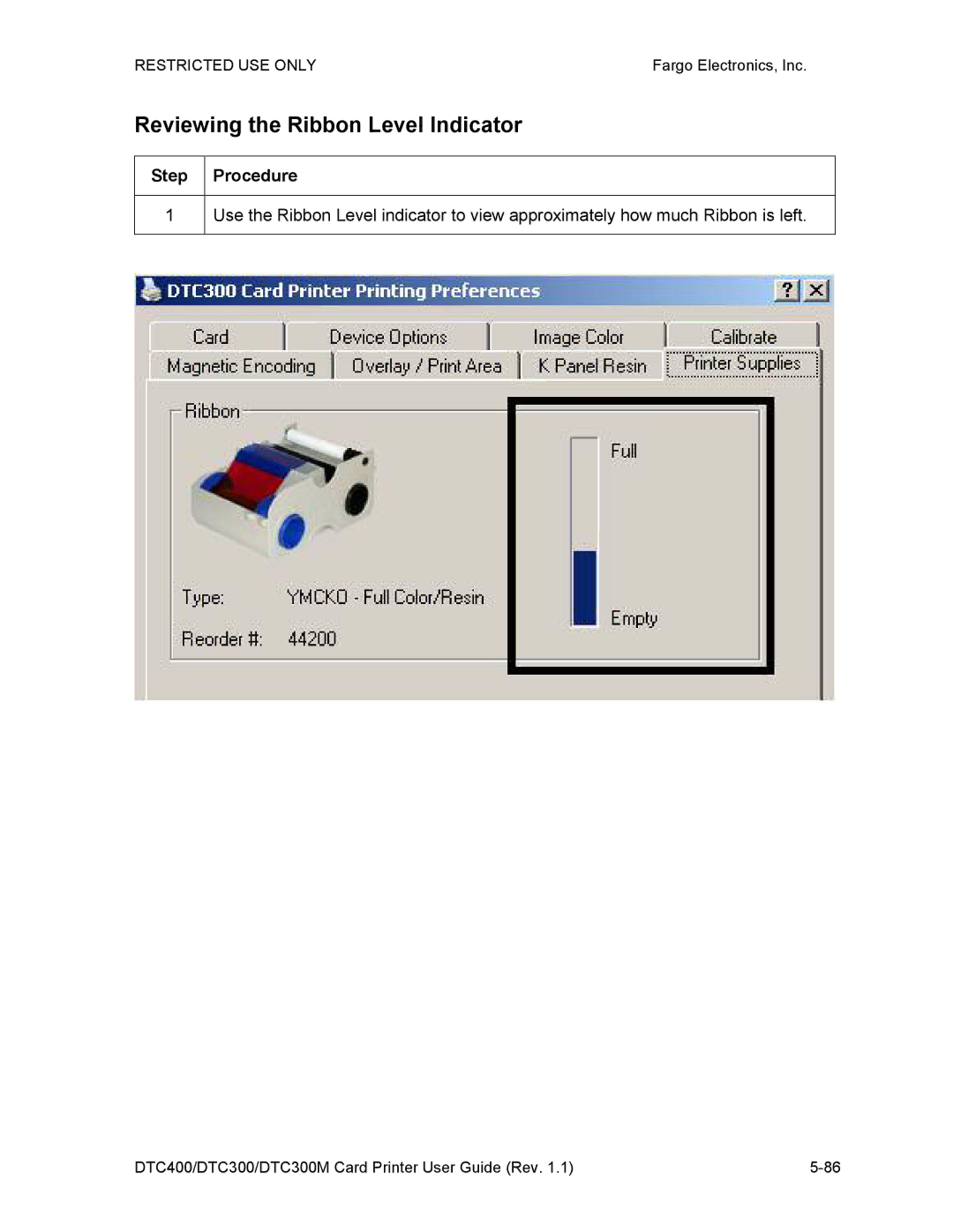 Garmin DTC300 manual Reviewing the Ribbon Level Indicator 