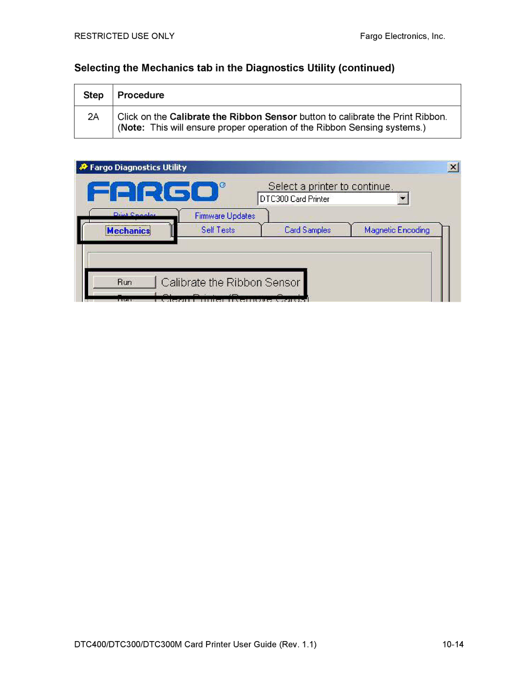 Garmin DTC300 manual Selecting the Mechanics tab in the Diagnostics Utility 