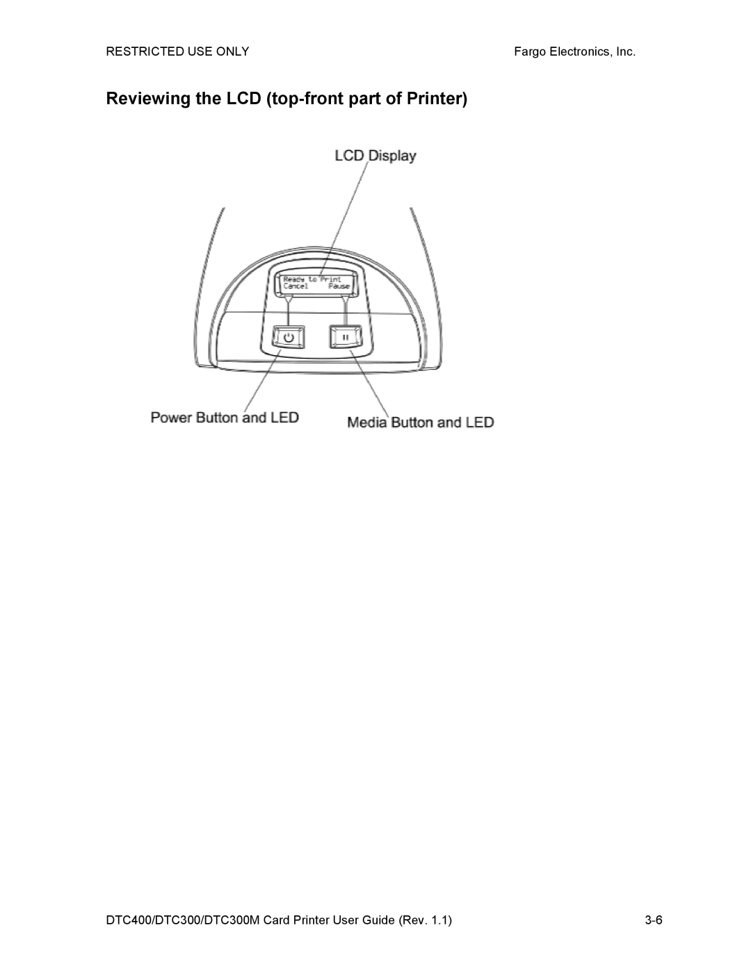 Garmin DTC300 manual Reviewing the LCD top-front part of Printer 