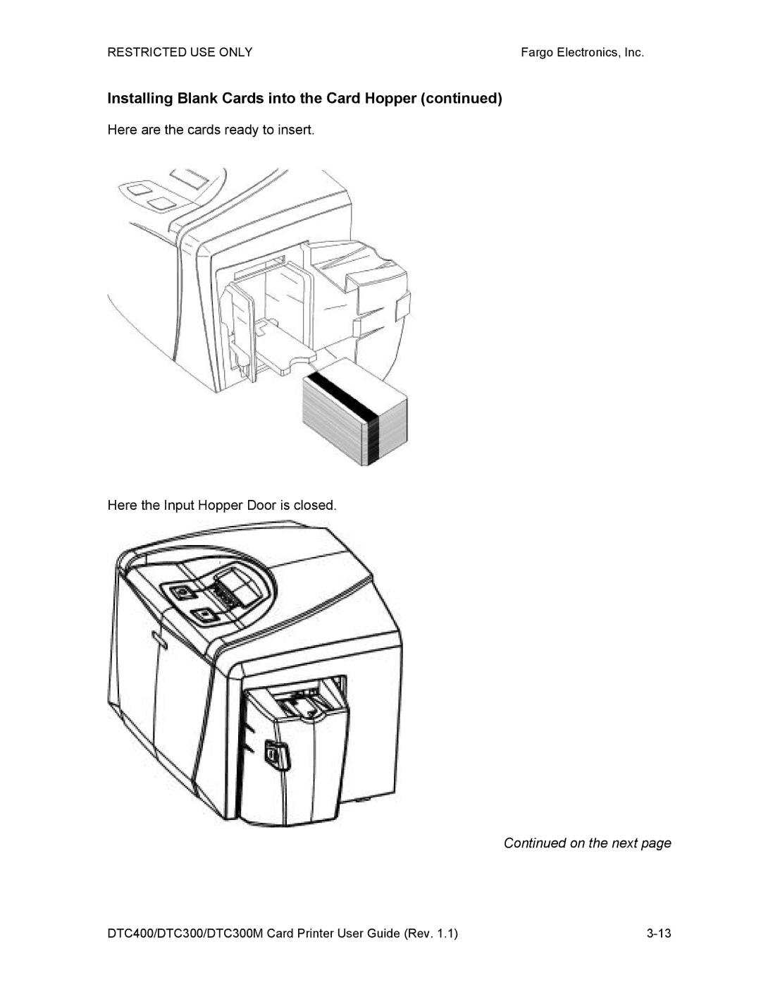 Garmin DTC300 manual Installing Blank Cards into the Card Hopper 