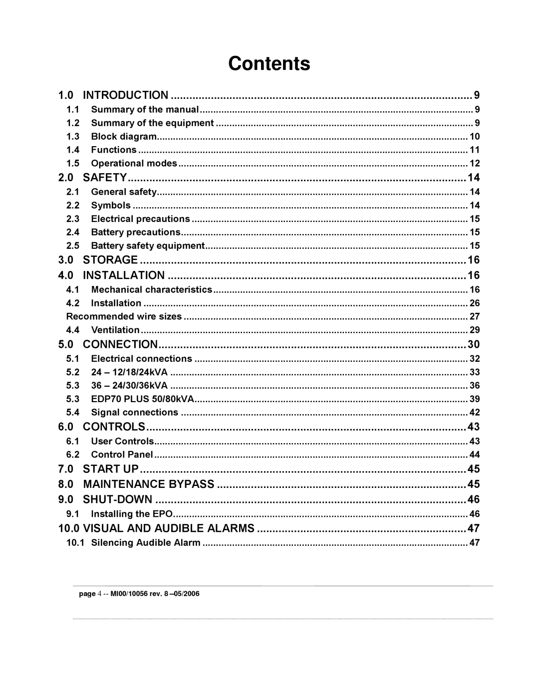 Garmin EDP70 manual Contents 