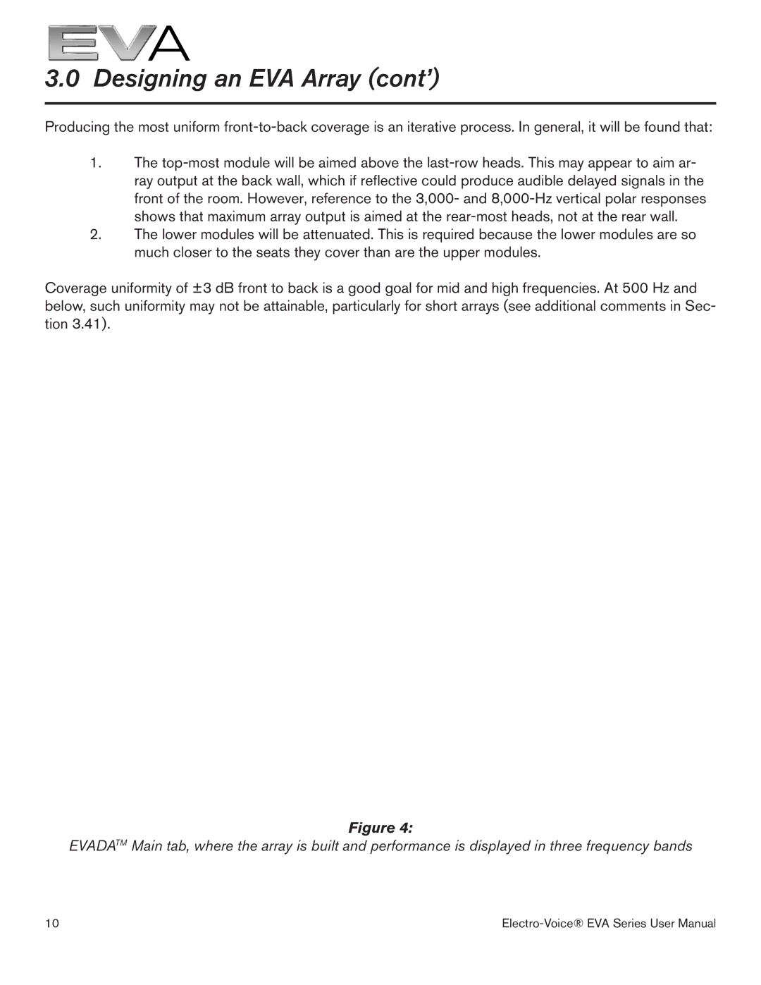 Garmin EVA-2082S/126, EVA-2082S/906, EVA-2082S/920 user manual Designing an EVA Array cont’ 