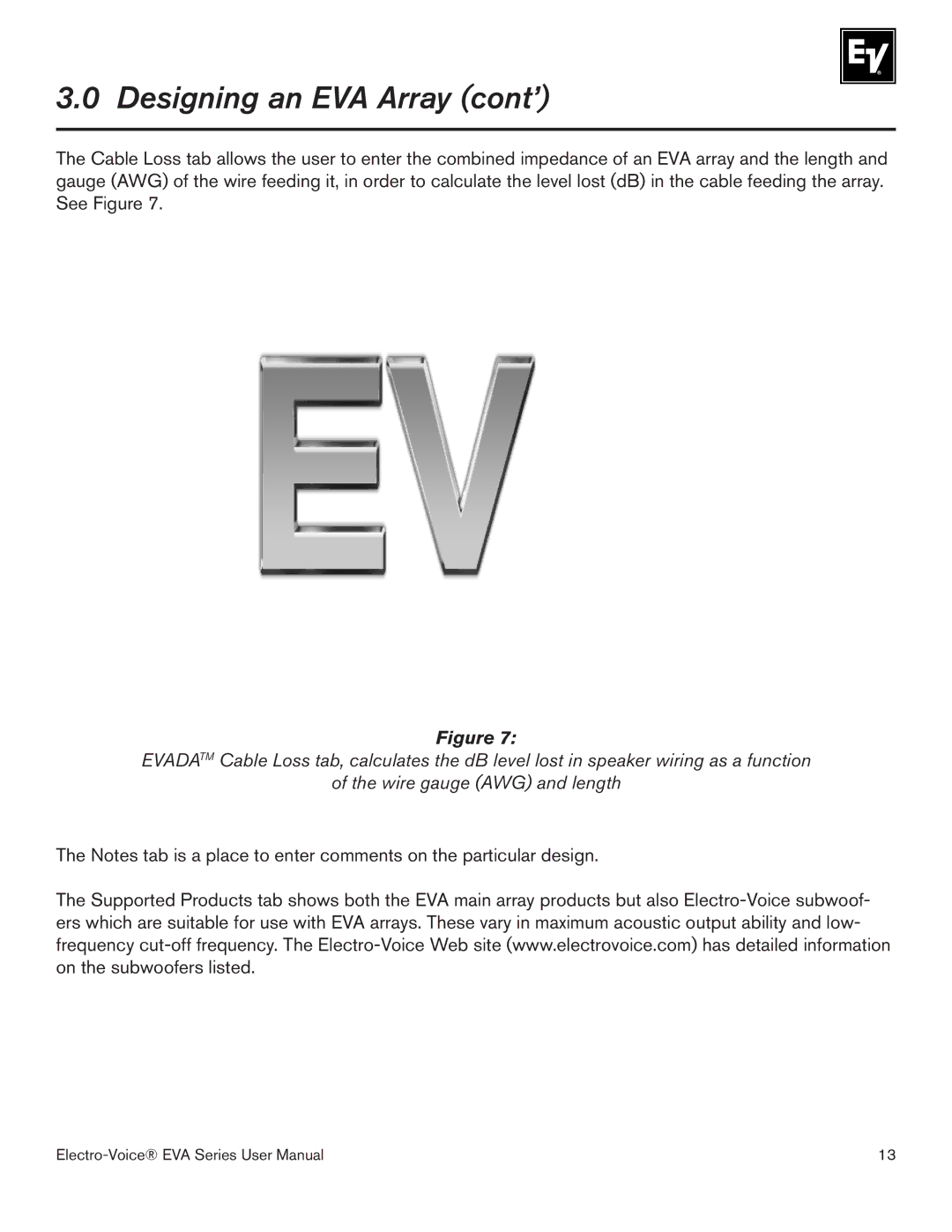 Garmin EVA-2082S/126, EVA-2082S/906, EVA-2082S/920 user manual Designing an EVA Array cont’ 