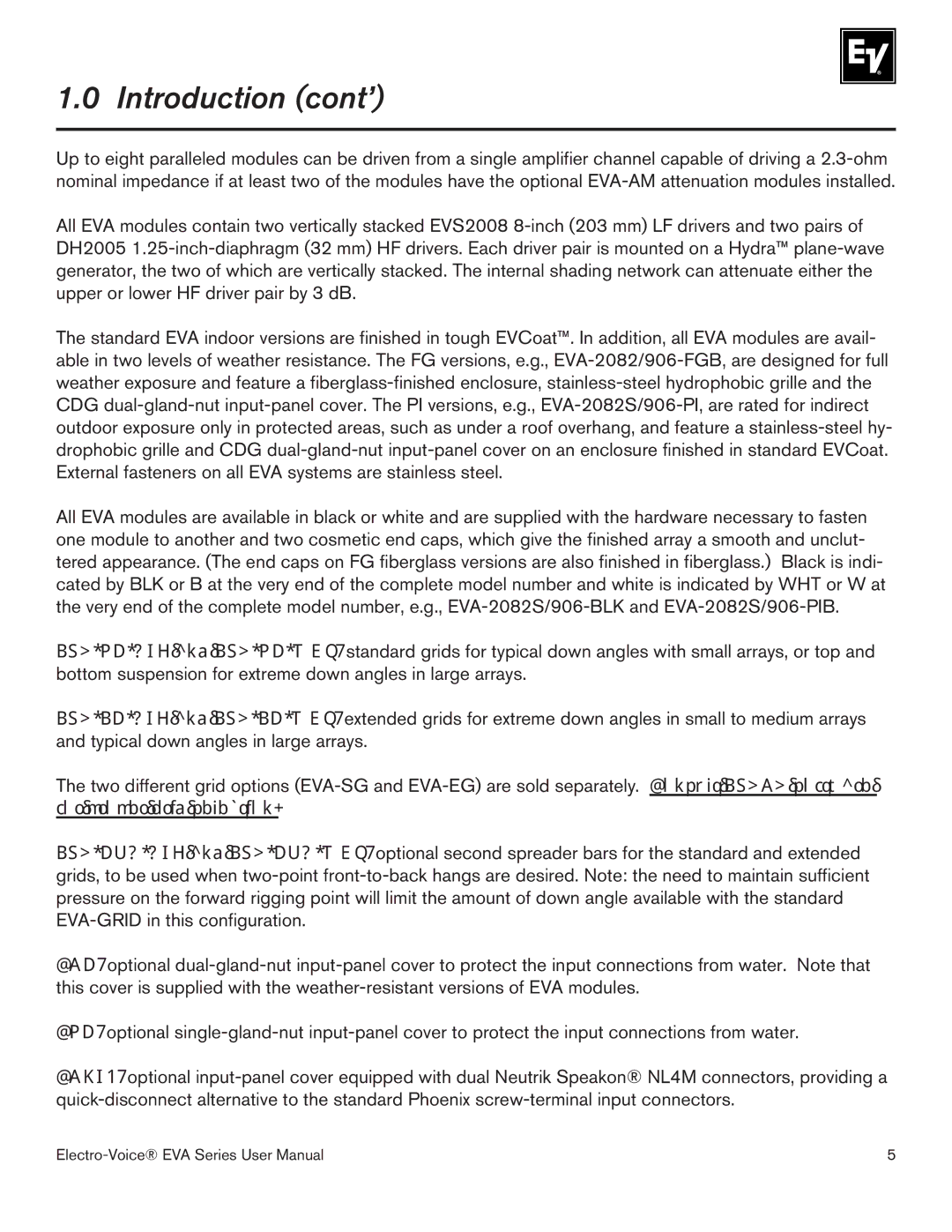 Garmin EVA-2082S/920, EVA-2082S/906, EVA-2082S/126 user manual Introduction cont’, For proper grid selection 