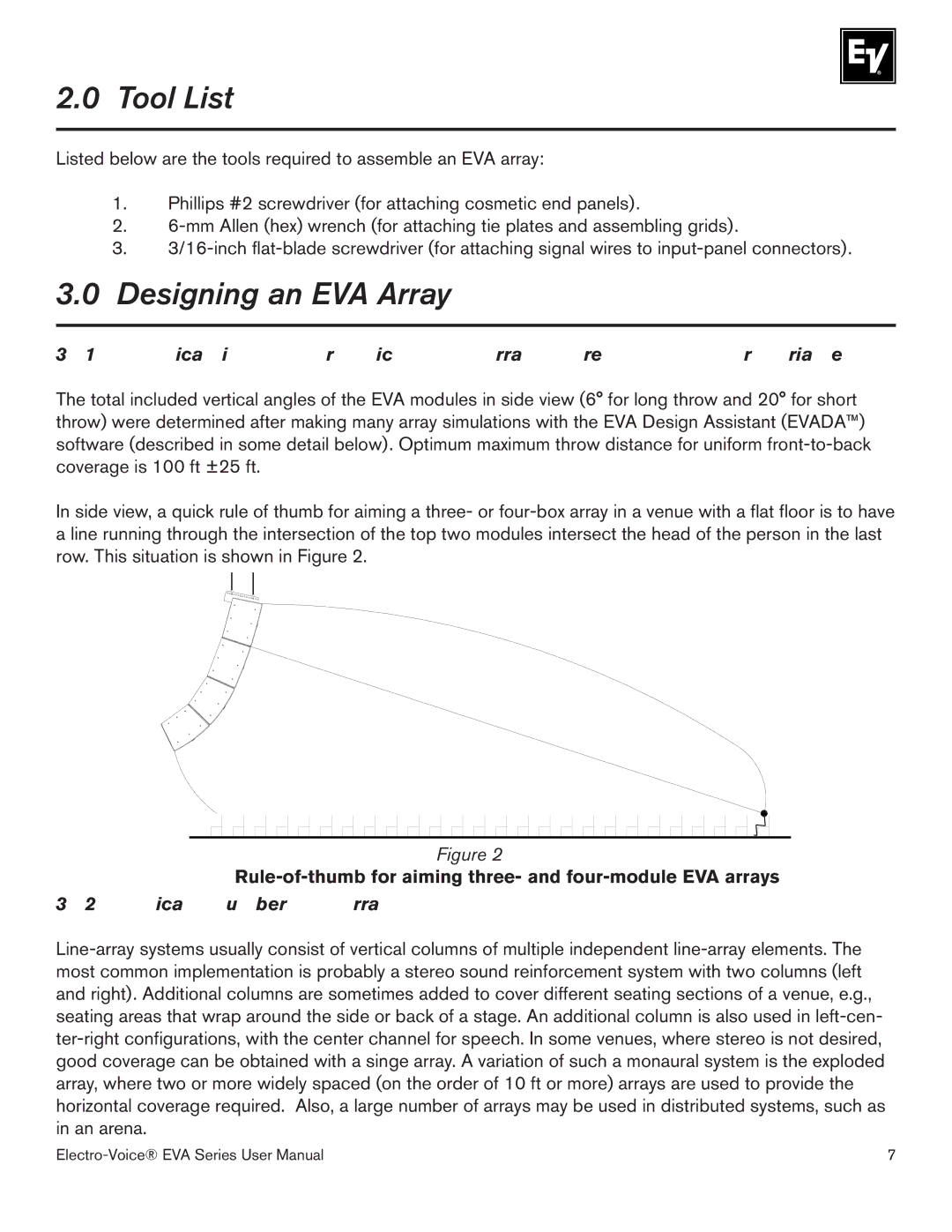 Garmin EVA-2082S/126 user manual Tool List, Designing an EVA Array, Applications for Which EVA Arrays Are Most Appropriate 