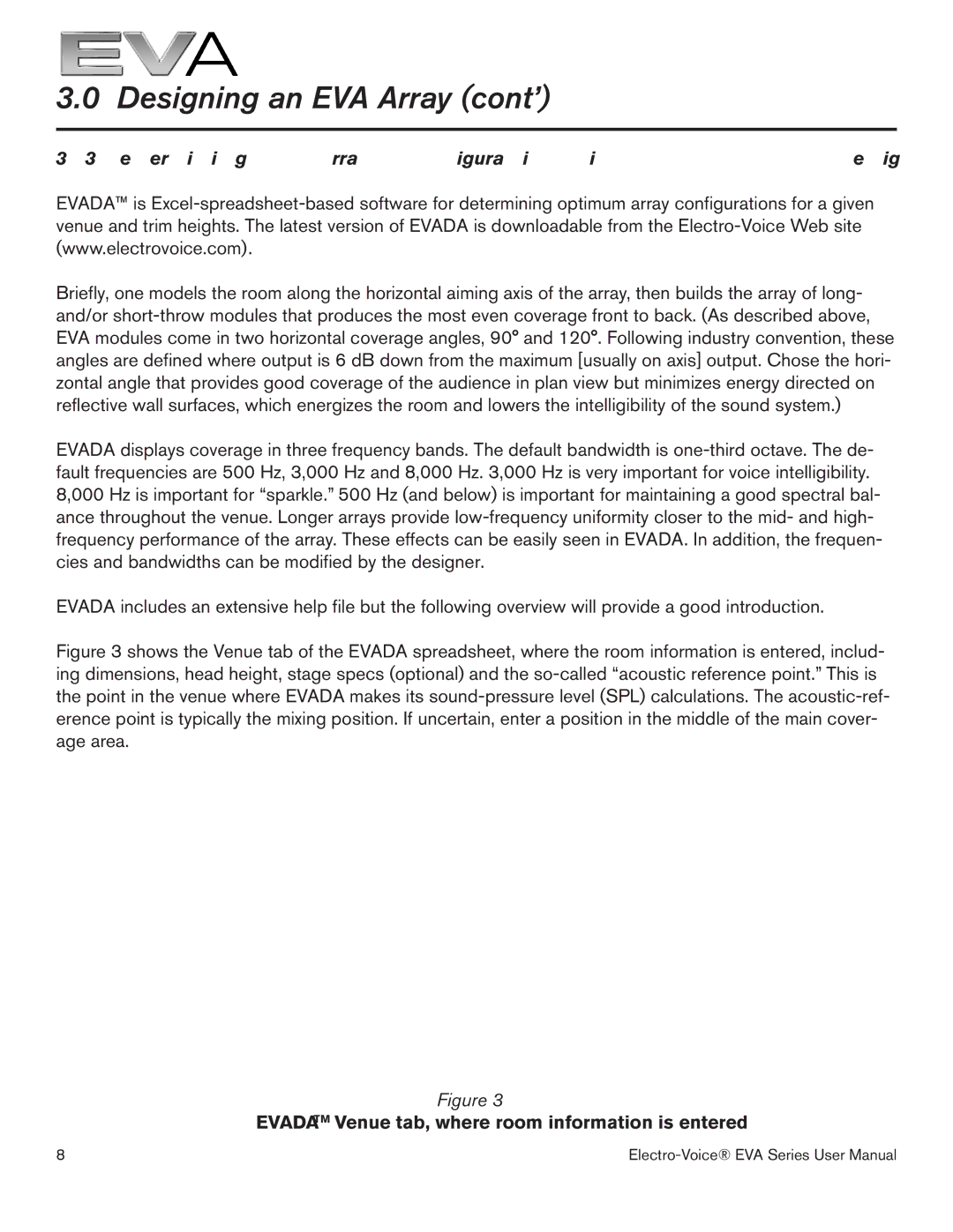 Garmin EVA-2082S/920, EVA-2082S/906, EVA-2082S/126 user manual Designing an EVA Array cont’ 