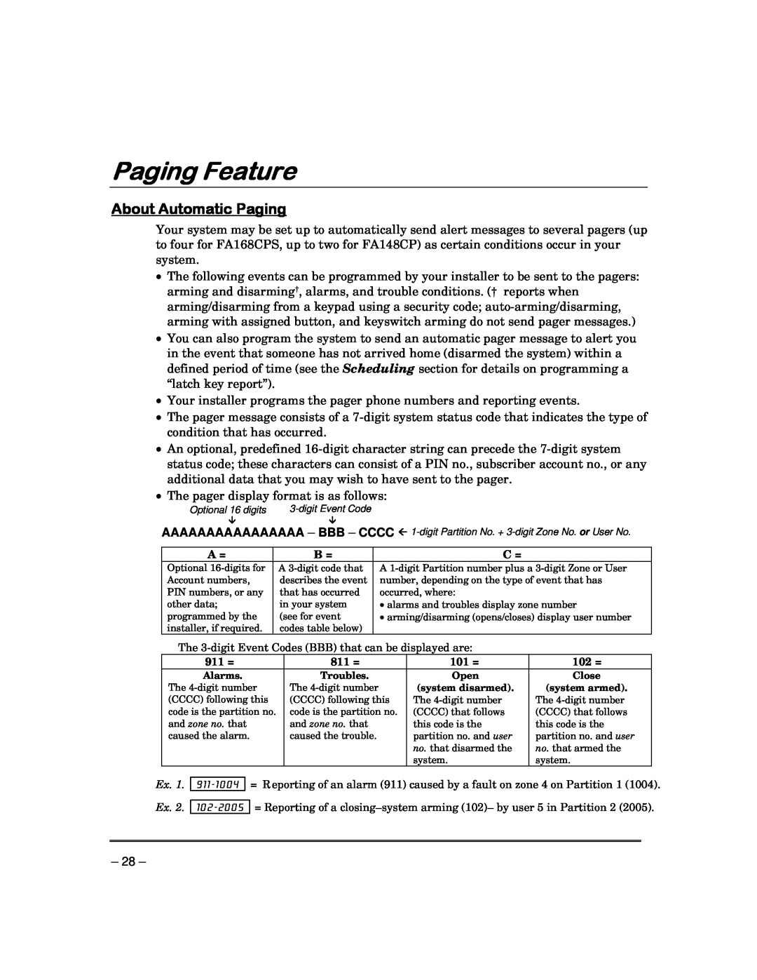 Garmin FA168CPS manual Paging Feature, About Automatic Paging 