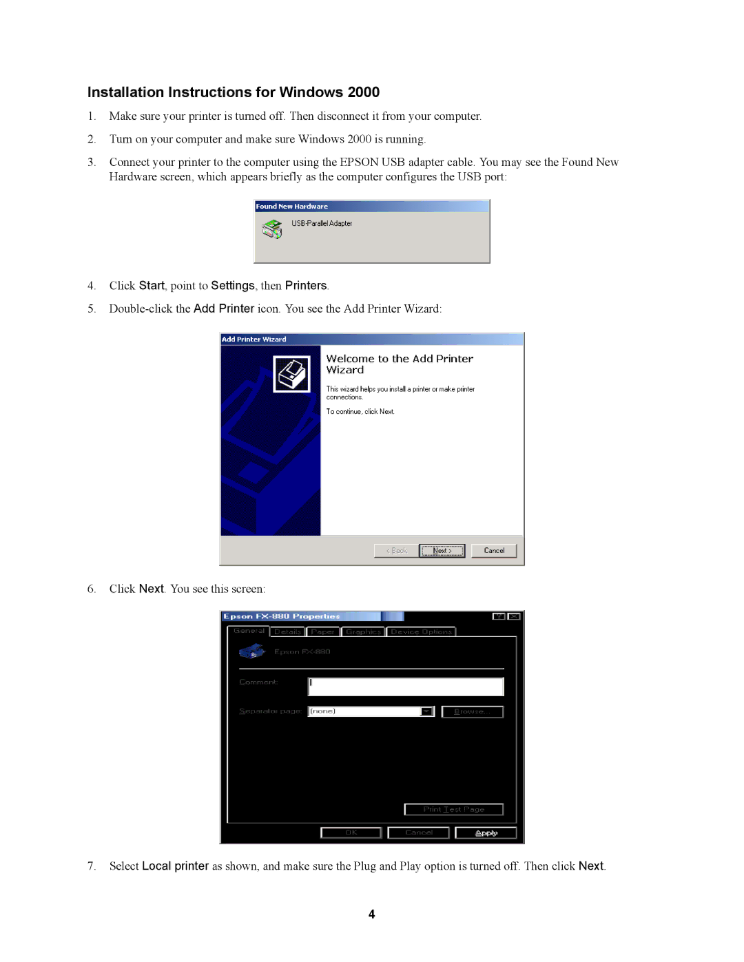 Garmin FX-880 installation instructions Installation Instructions for Windows 