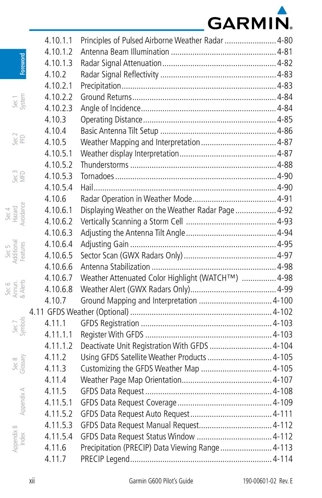 Garmin G600 10.1.1, 10.1.2, 10.1.3, 10.2.1, 10.2.2, 10.2.3, 10.5.1, 10.5.2, 10.5.3, 10.5.4, 10.6.1, 10.6.2, 10.6.3 