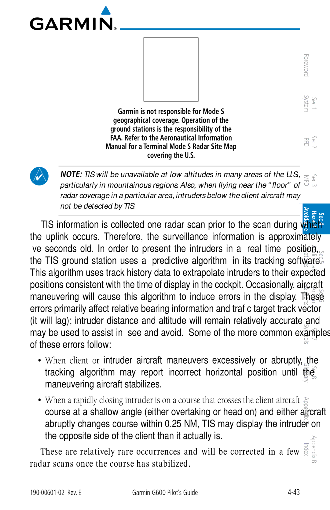 Garmin manual 190-00601-02 Rev. E Garmin G600 Pilot’s Guide 