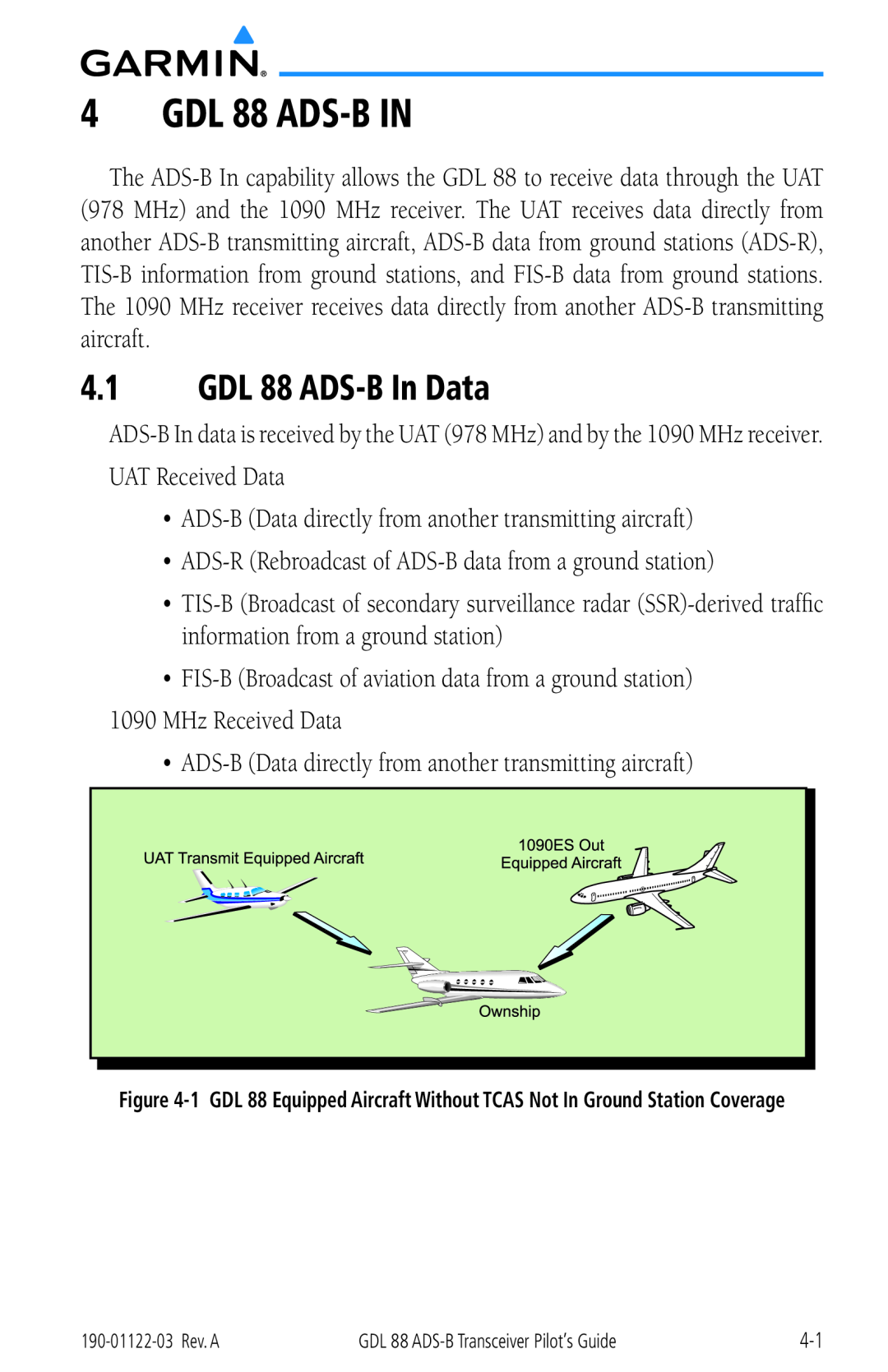 Garmin manual GDL 88 ADS-B IN, GDL 88 ADS-B In Data 