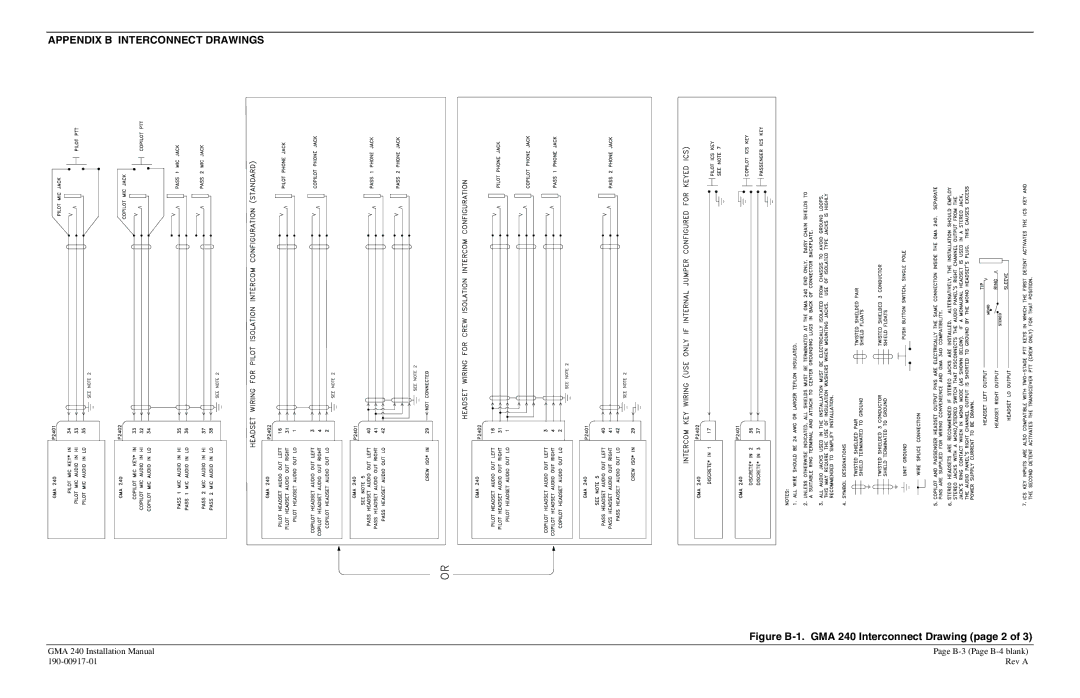 Garmin installation manual Figure B-1. GMA 240 Interconnect Drawing page 2 