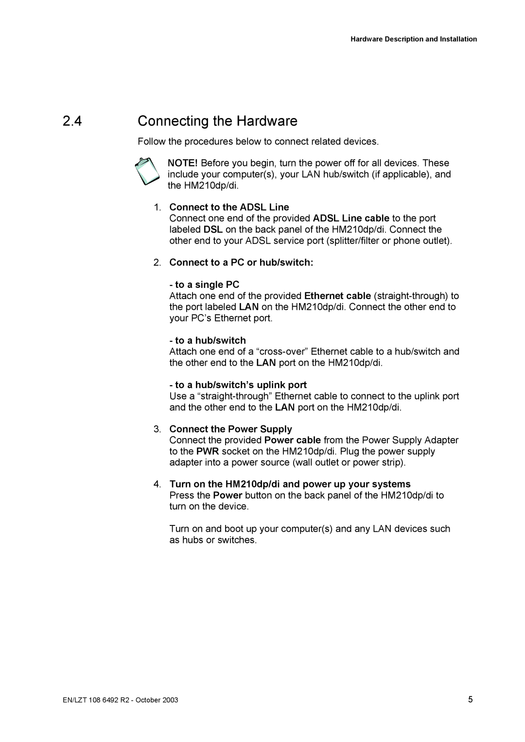 Garmin HM210DP/DI manual Connecting the Hardware 