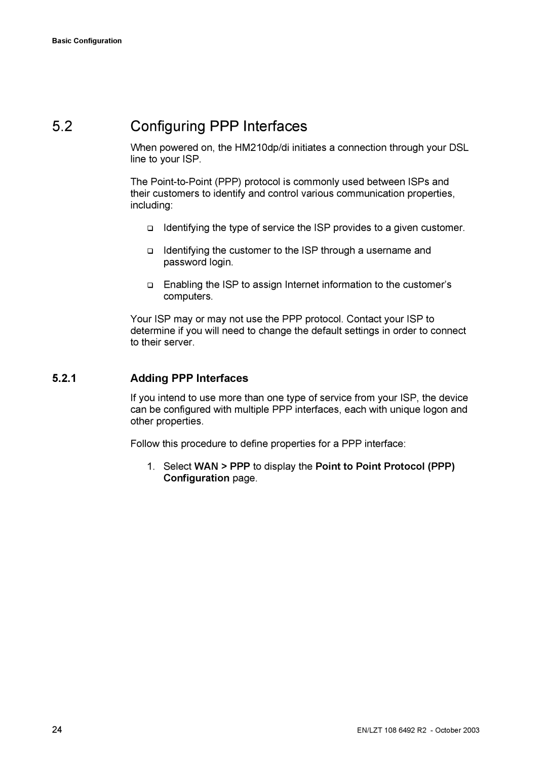 Garmin HM210DP/DI manual Configuring PPP Interfaces, Adding PPP Interfaces 