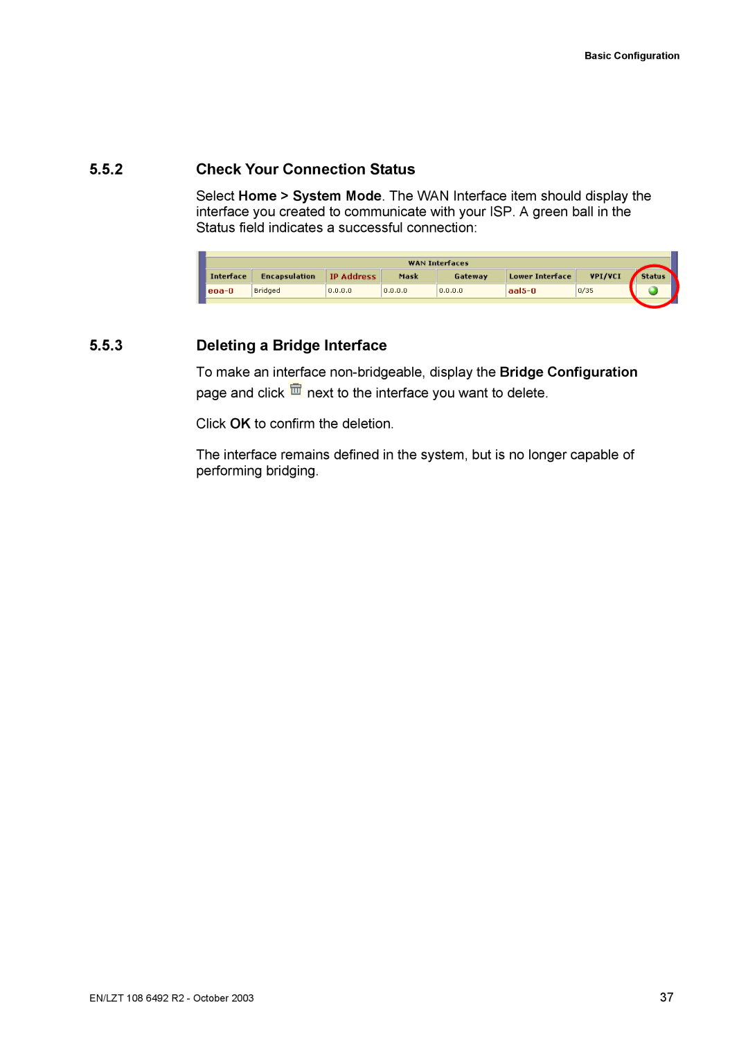 Garmin HM210DP/DI manual Check Your Connection Status, Deleting a Bridge Interface 