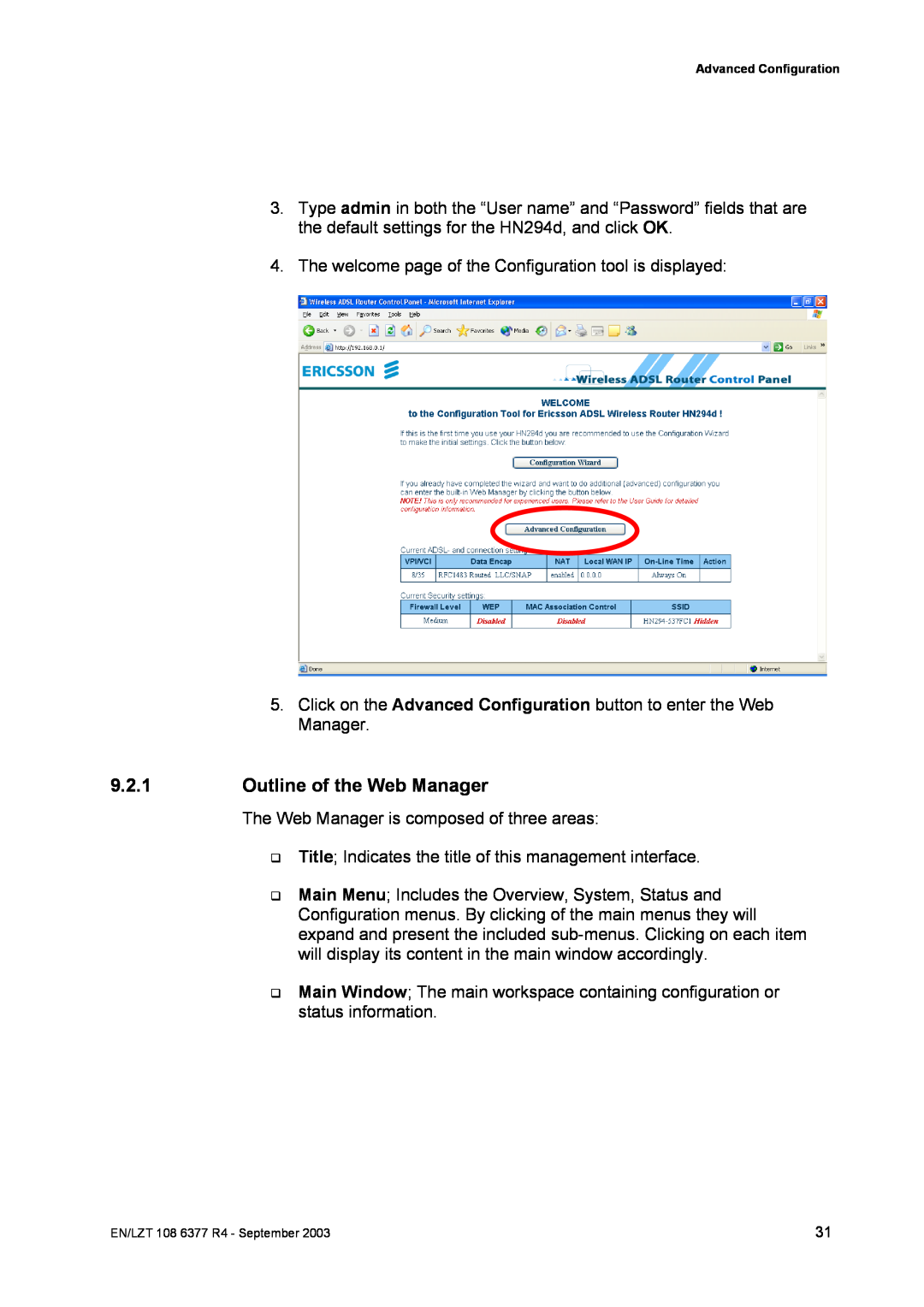 Garmin HN294DP/DI manual Outline of the Web Manager 