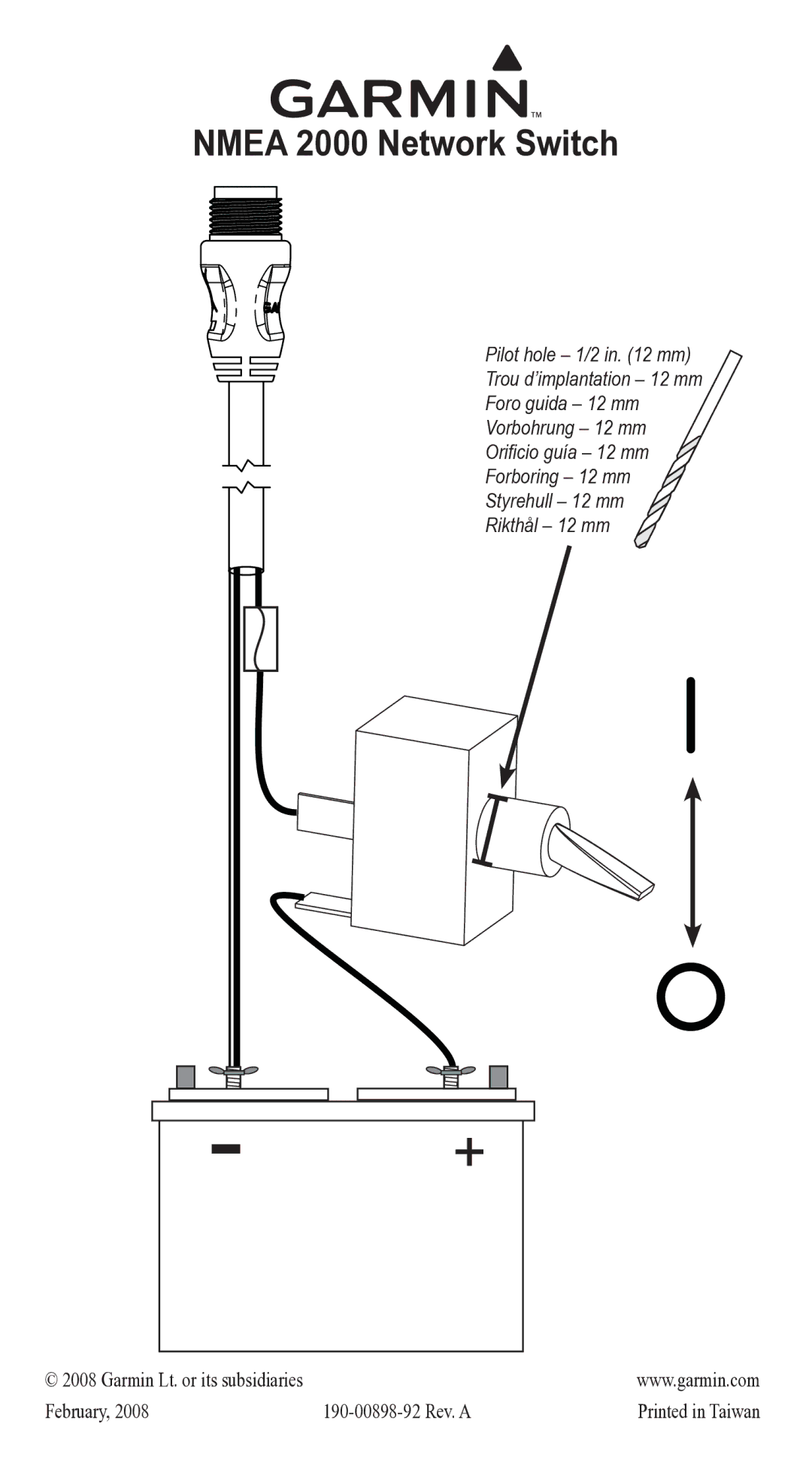 Garmin NMEA 2000 manual Nmea 2000 Network Switch 