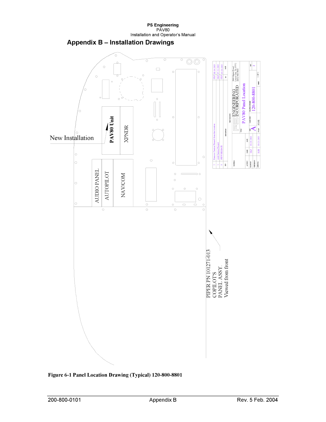 Garmin PAV80 operation manual New Installation 