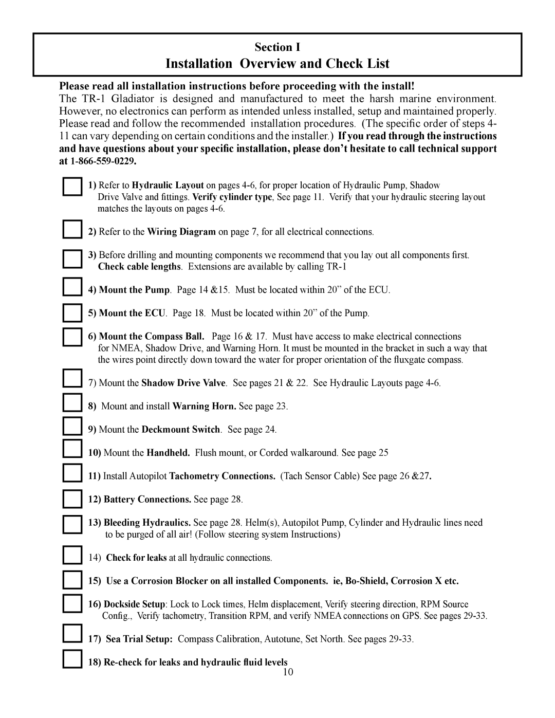 Garmin TR-1 manual Installation Overview and Check List, Battery Connections. See 