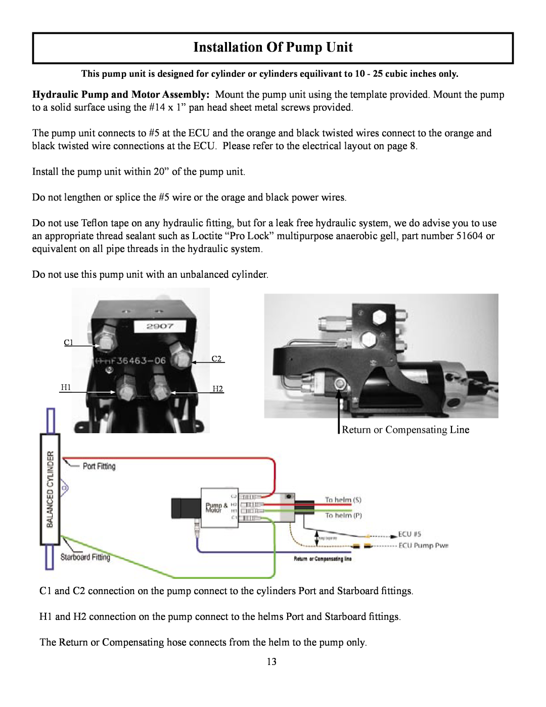 Garmin TR-1 manual Installation Of Pump Unit 