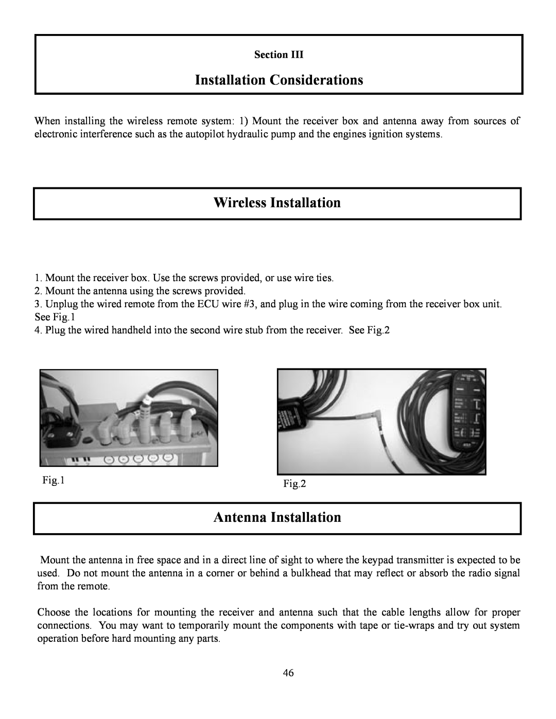 Garmin TR-1 manual Installation Considerations, Wireless Installation, Antenna Installation 
