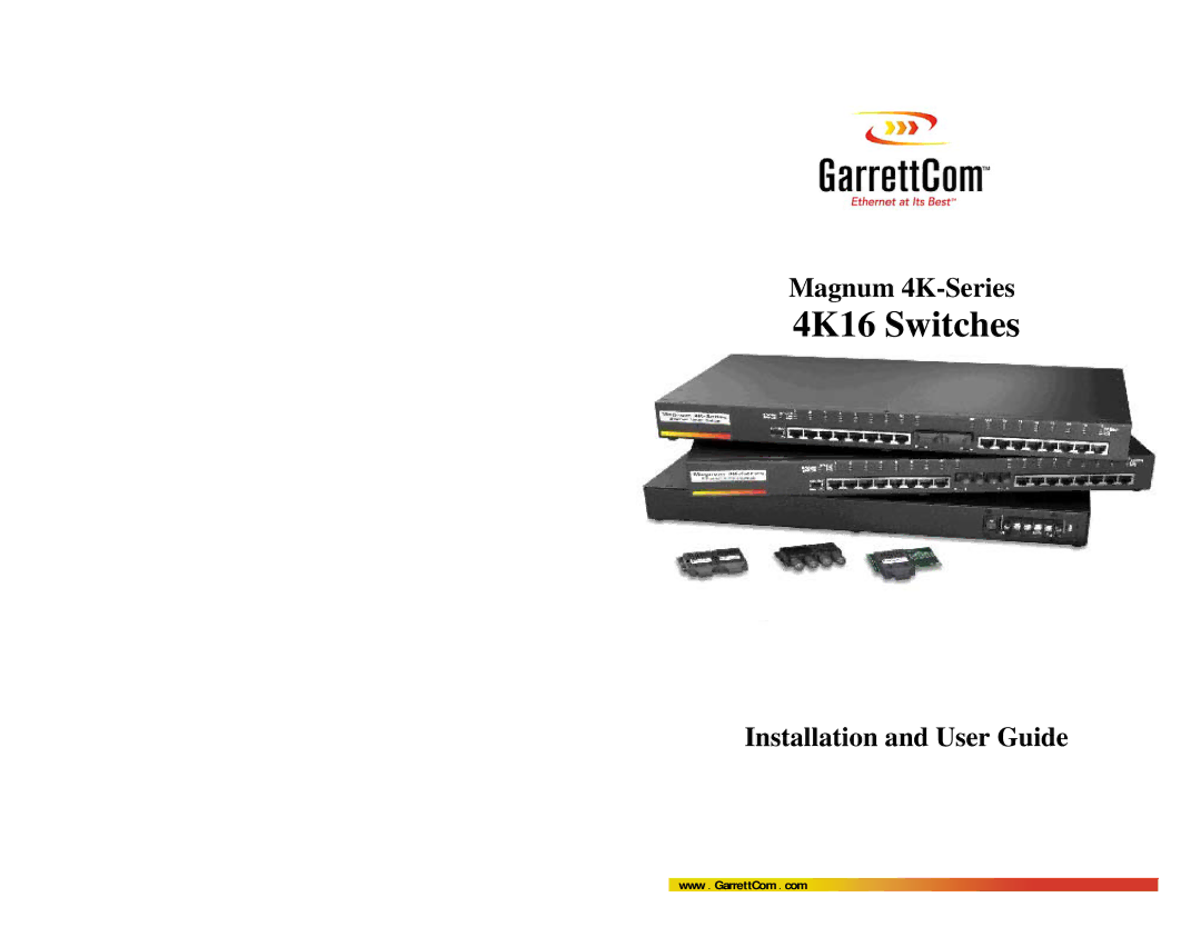 GarrettCom manual 4K16 Switches 