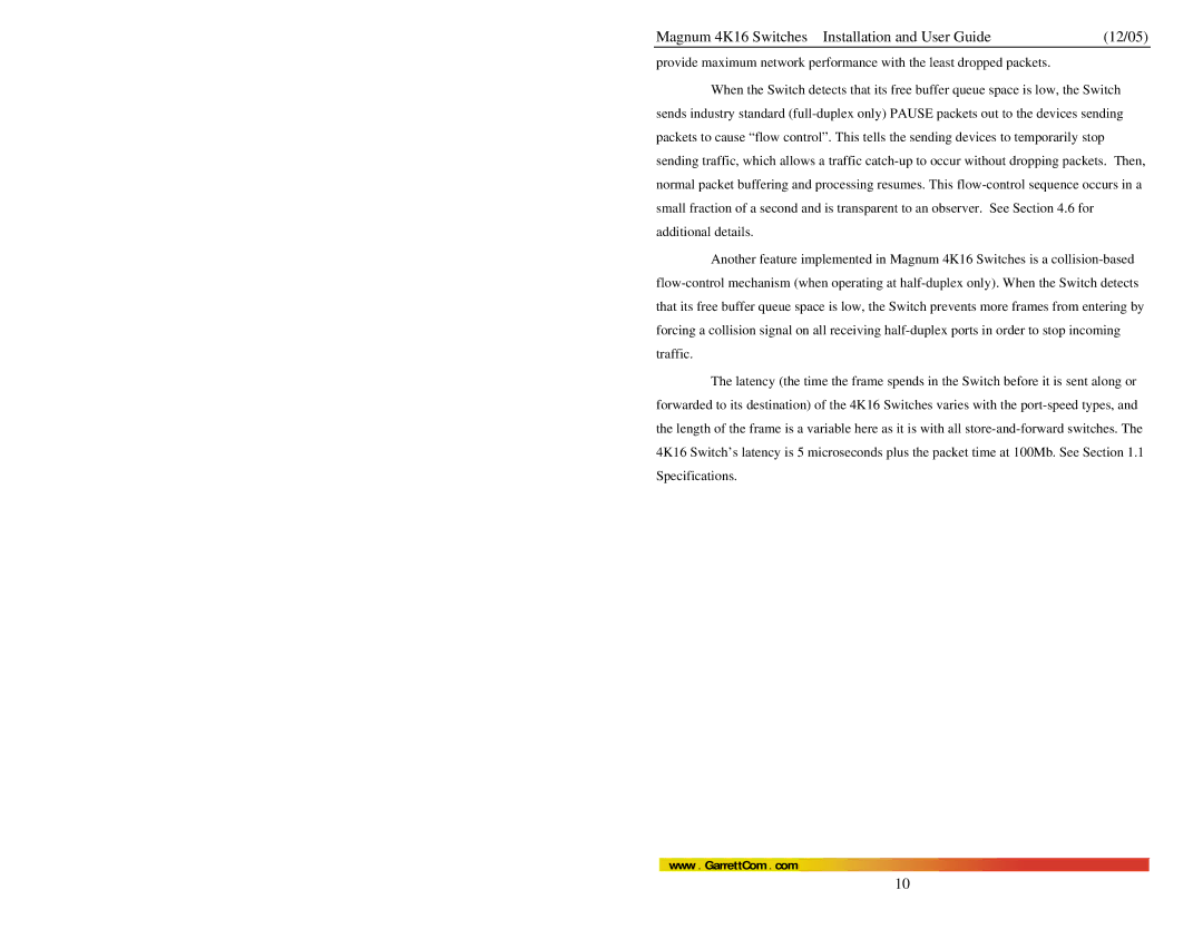 GarrettCom manual Magnum 4K16 Switches Installation and User Guide 12/05 