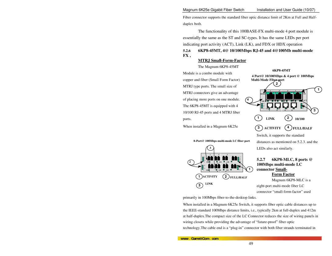 GarrettCom 6K25e manual Form Factor 