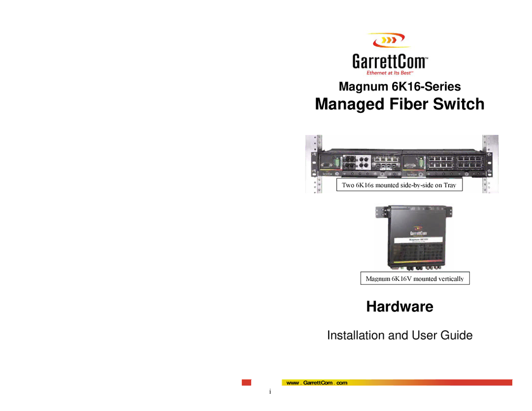 GarrettCom 84-00136 manual Managed Fiber Switch 