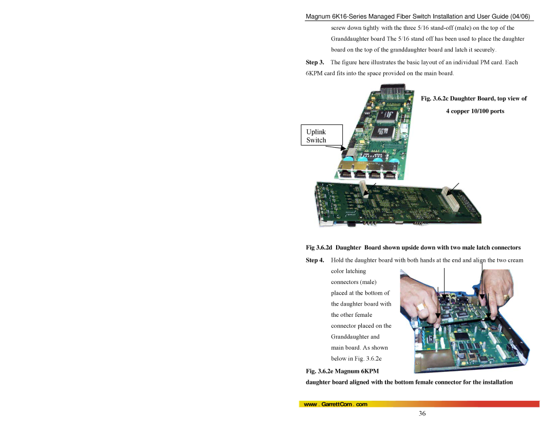 GarrettCom 84-00136 manual Uplink Switch 