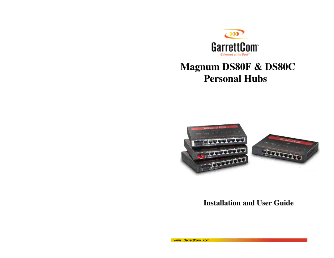 GarrettCom manual Magnum DS80F & DS80C Personal Hubs 