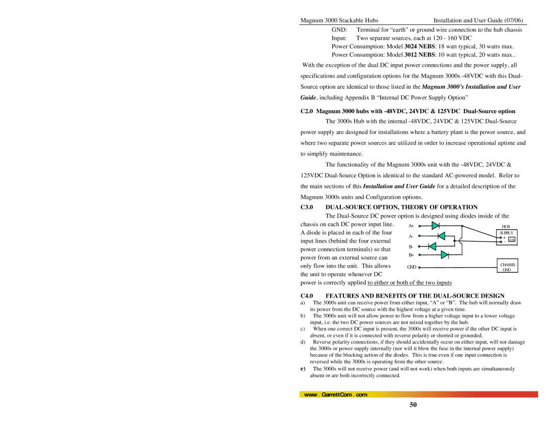 GarrettCom Magnum 3000 C3.0 DUAL-SOURCE OPTION, Theory of Operation, C4.0 Features and Benefits of the DUAL-SOURCE Design 