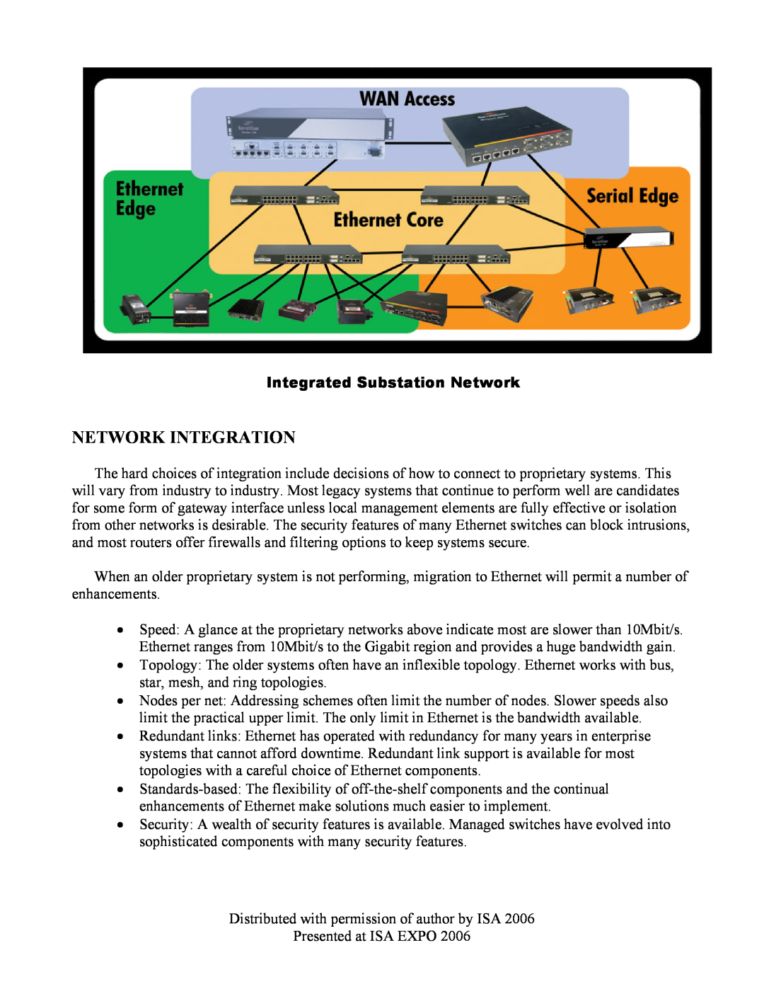 GarrettCom OSI manual Network Integration, Integrated Substation Network 