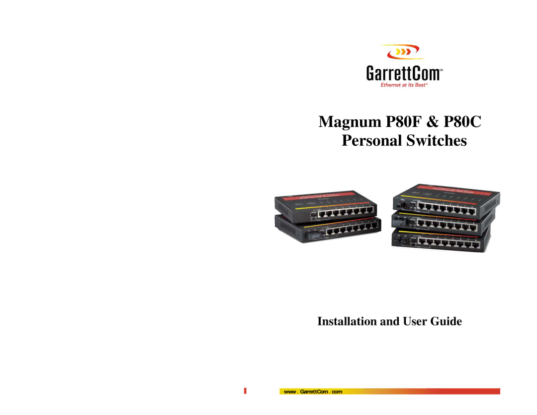 GarrettCom manual Magnum P80F & P80C Personal Switches 