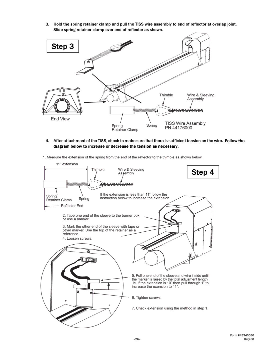 Gas-Fired Products 100, N7/L7, 40, 150, 175, 200 manual End View 