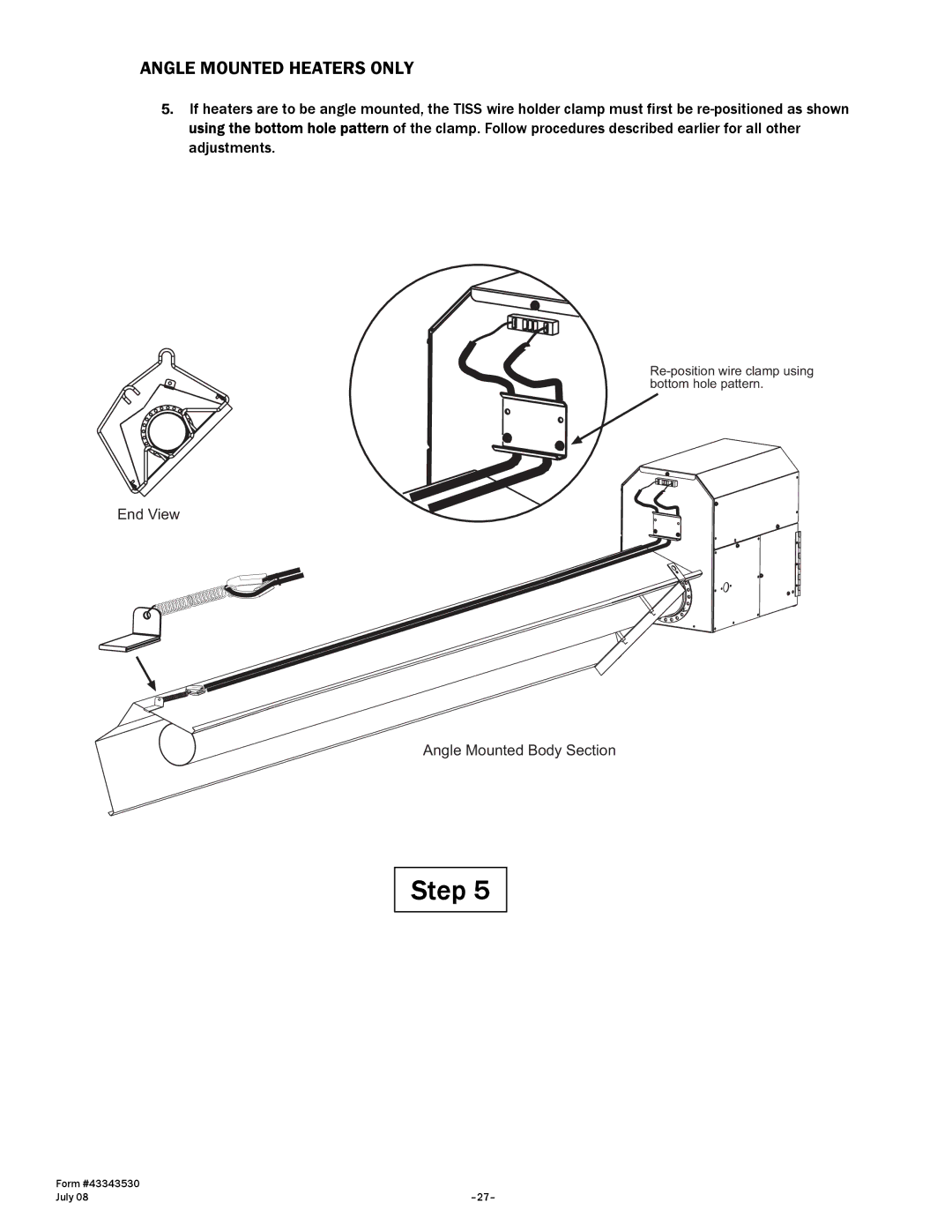 Gas-Fired Products 40, N7/L7, 100, 150, 175, 200 manual Angle Mounted Heaters only 