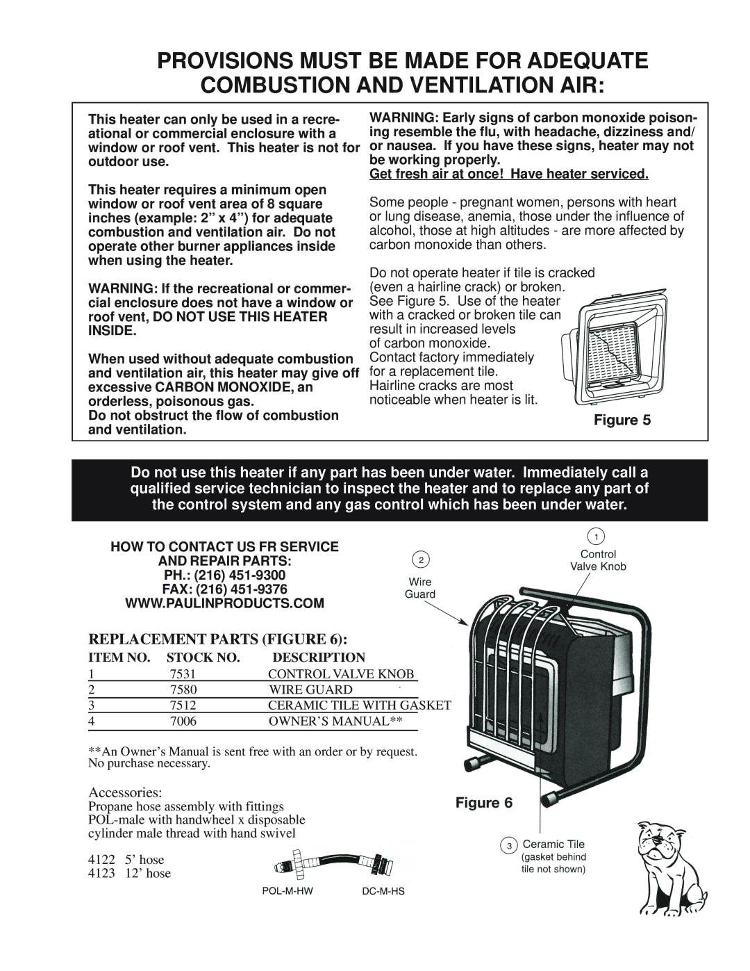 Gas-Fired Products 7500 owner manual Inside, HOW to Contact US FR Service Repair Parts 