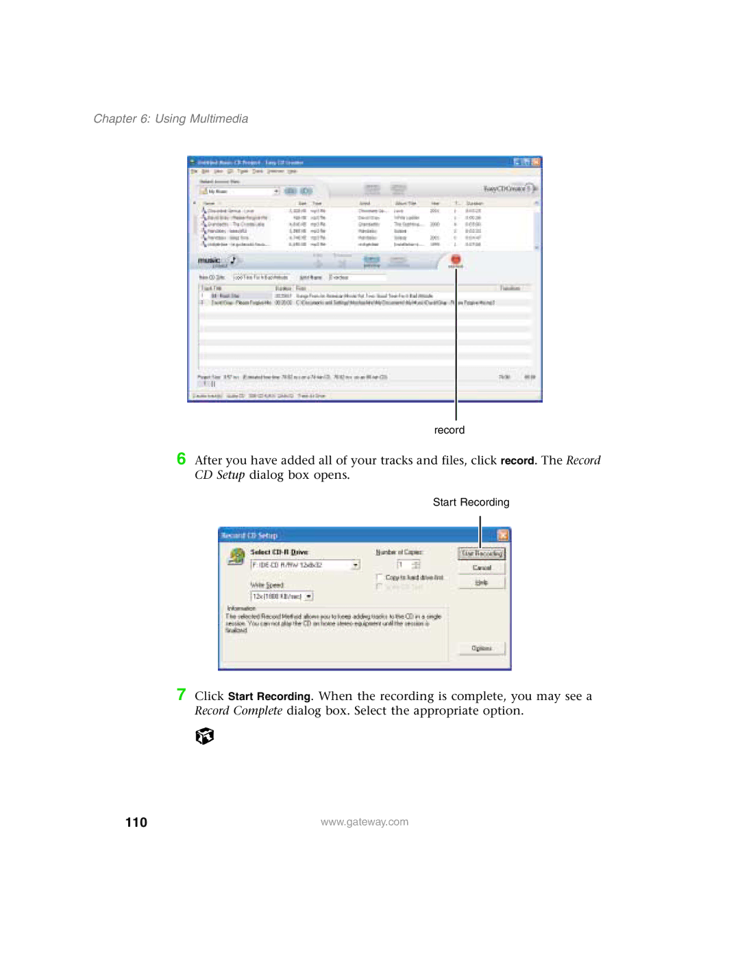 Gateway 1450 specifications 110 