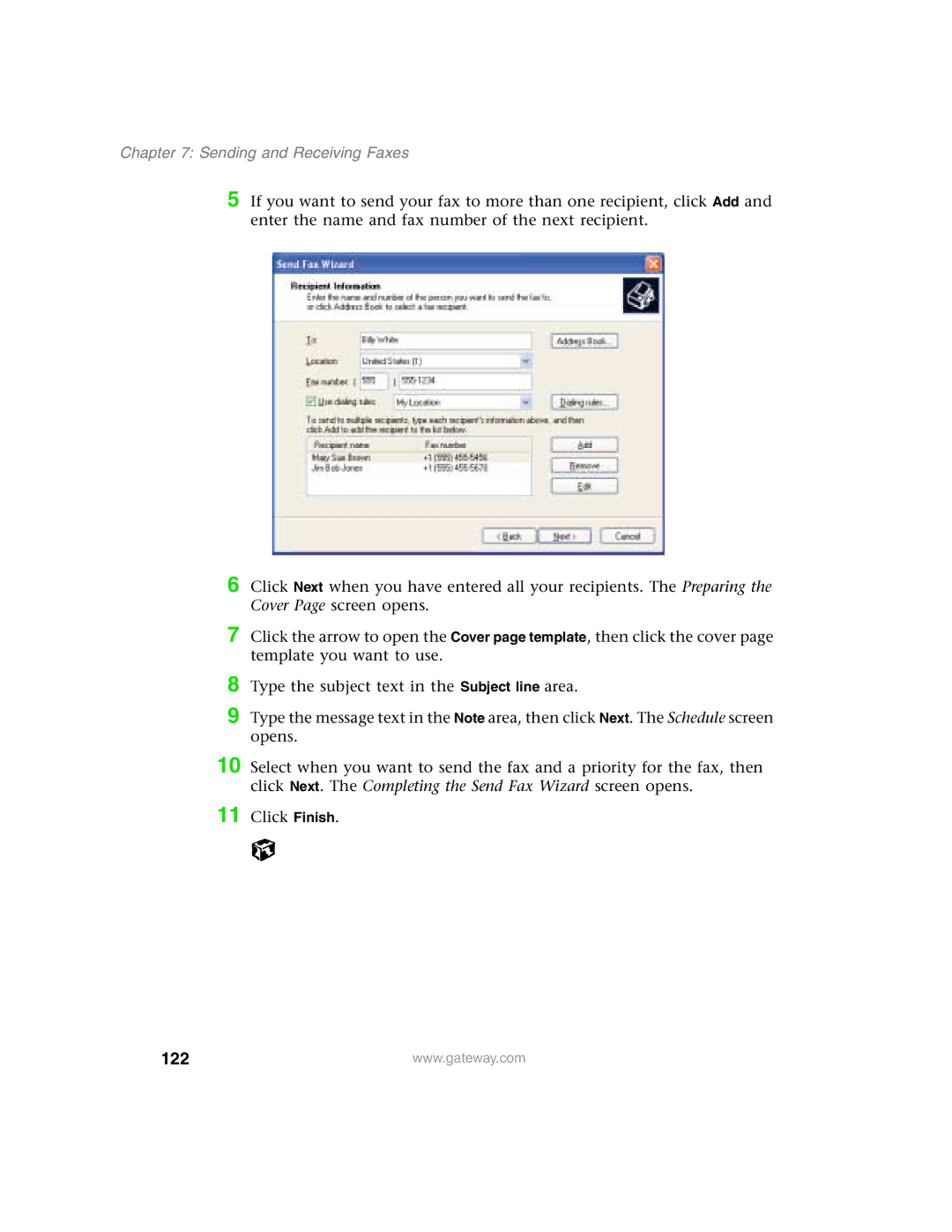 Gateway 1450 specifications 122 