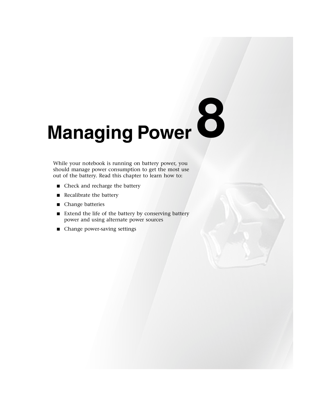 Gateway 1450 specifications Managing Power 