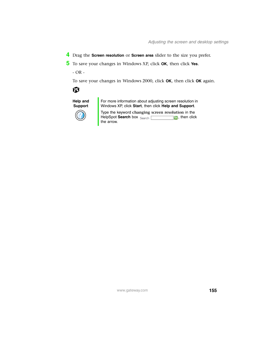 Gateway 1450 specifications 155 