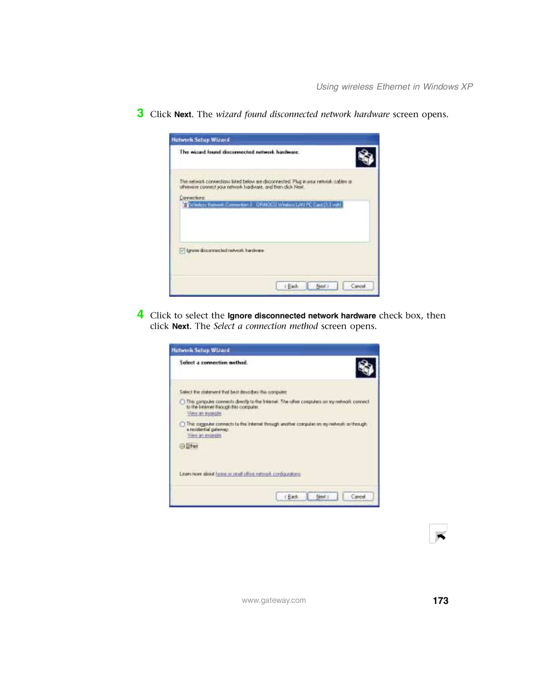 Gateway 1450 specifications 173 