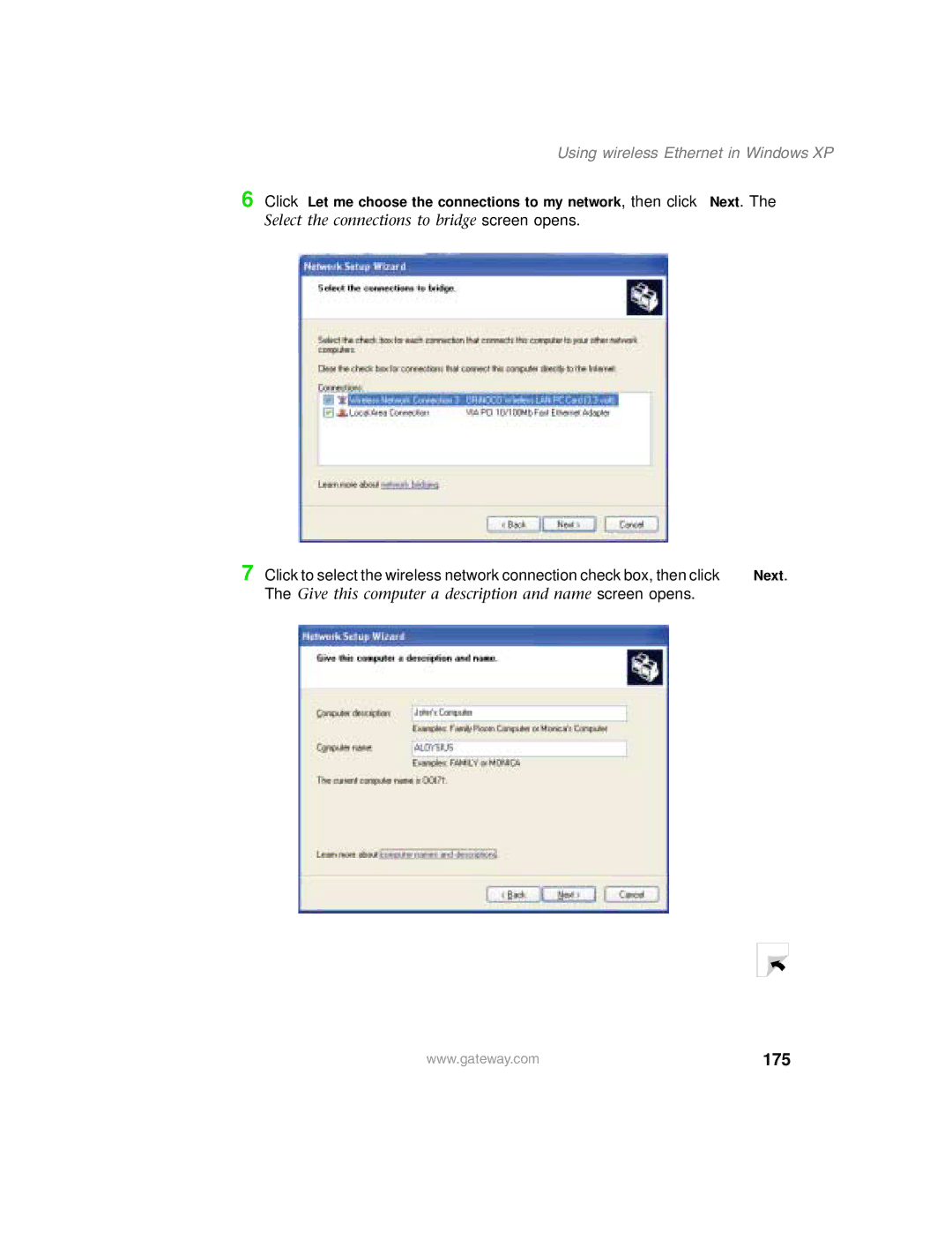 Gateway 1450 specifications 175 