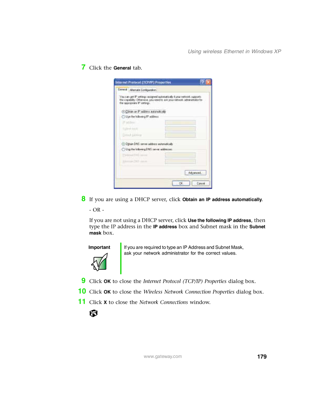 Gateway 1450 specifications 179 