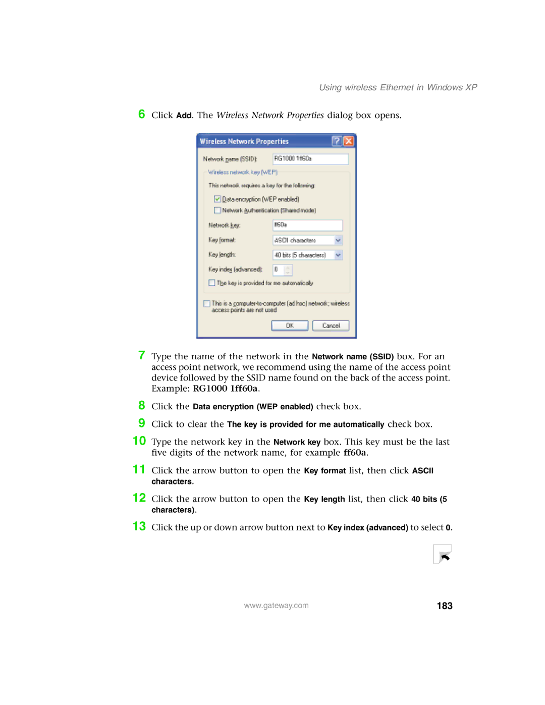 Gateway 1450 specifications 183 